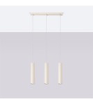 Pendant tube lamps - Sollux LAGOS 3L beige pendant lamp SL.1481 - product 2