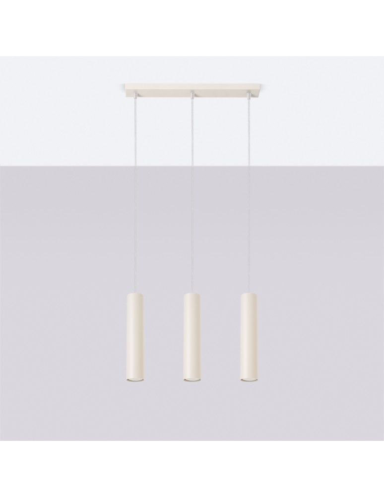 Pendant tube lamps - Sollux LAGOS 3L beige pendant lamp SL.1481 - product kolory-swiatla.pl 2