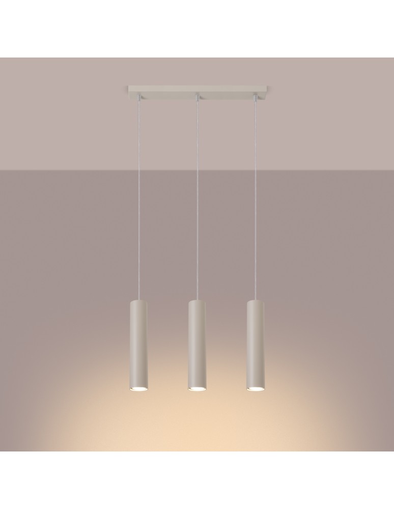 Pendant tube lamps - Sollux LAGOS 3L beige pendant lamp SL.1481 - product kolory-swiatla.pl 3