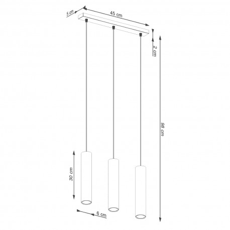 Sollux Lampa wisząca LAGOS 3L beżowa SL.1481