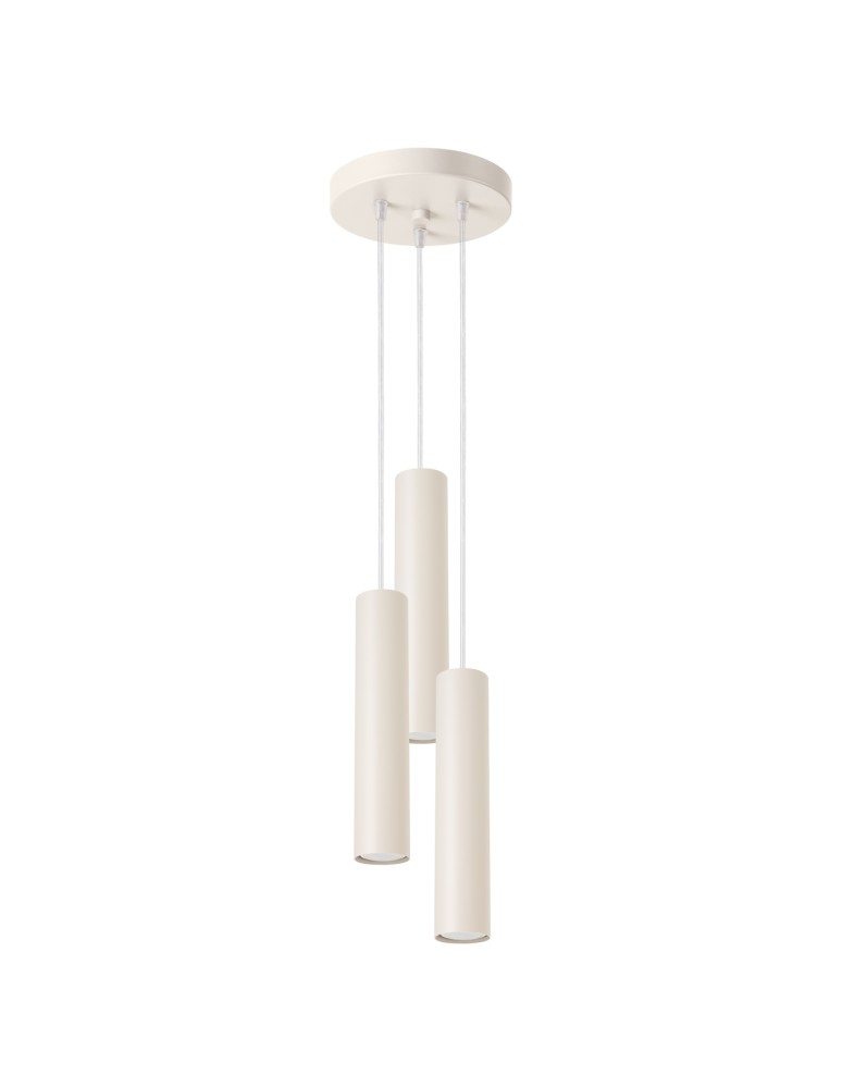 Pendant tube lamps - Sollux LAGOS 3P beige pendant lamp SL.1482 - product kolory-swiatla.pl 1