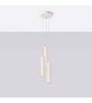 Pendant tube lamps - Sollux LAGOS 3P beige pendant lamp SL.1482 - product 2