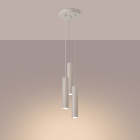 Sollux Lampa wisząca LAGOS 3P beżowa SL.1482
