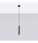 Pendant tube lamps - Sollux LAGOS 1 hanging lamp green olive SL.1484 - product 2
