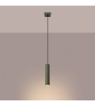 Pendant tube lamps - Sollux LAGOS 1 hanging lamp green olive SL.1484 - product 3