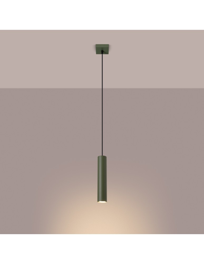 Pendant tube lamps - Sollux LAGOS 1 hanging lamp green olive SL.1484 - product kolory-swiatla.pl 3