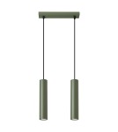 Pendant tube lamps - Sollux LAGOS 2 hanging lamp green olive SL.1485 - product 1