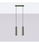 Pendant tube lamps - Sollux LAGOS 2 hanging lamp green olive SL.1485 - product 2
