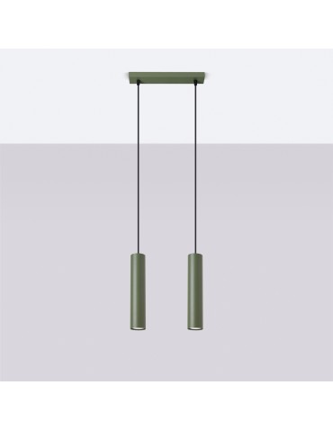 Sollux LAGOS 2 hanging lamp green olive SL.1485 - product 2