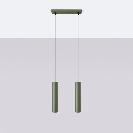 Sollux Lampa wisząca LAGOS 2 zielona oliwka SL.1485