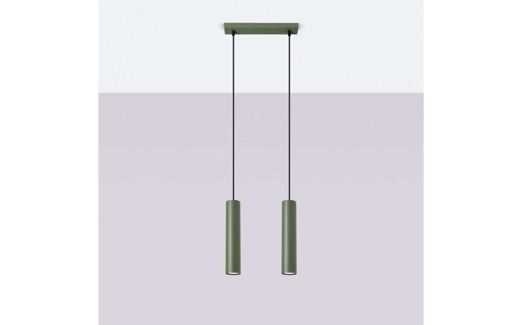 Sollux Lampa wisząca LAGOS 2 zielona oliwka SL.1485