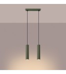 Pendant tube lamps - Sollux LAGOS 2 hanging lamp green olive SL.1485 - product 3