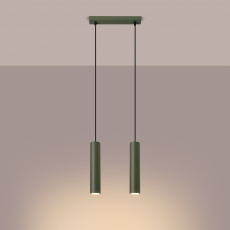 Sollux Lampa wisząca LAGOS 2 zielona oliwka SL.1485