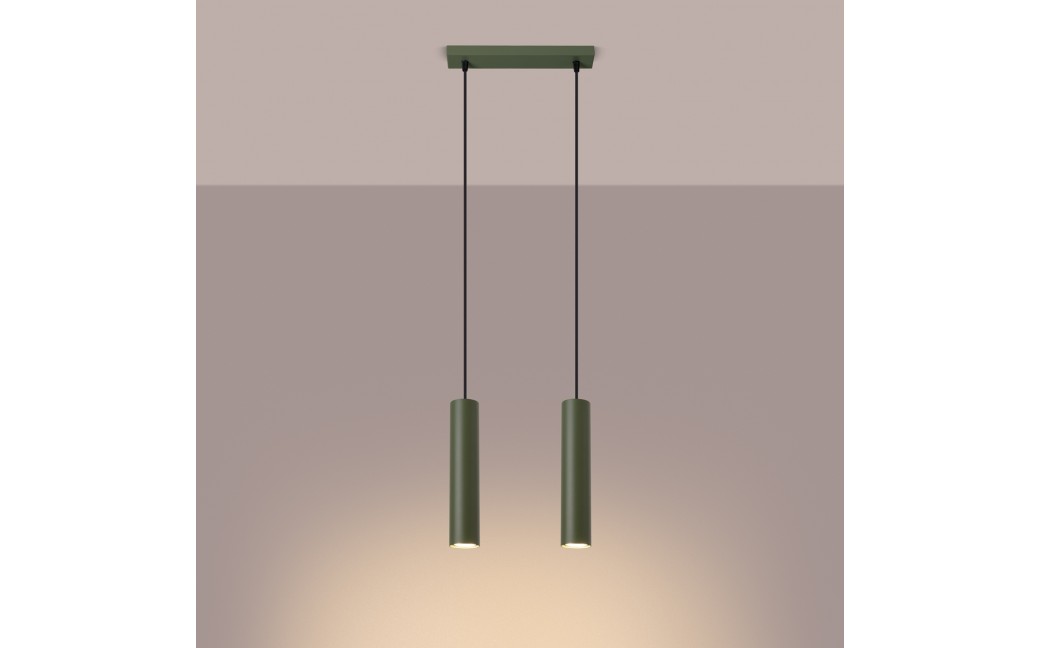Sollux Lampa wisząca LAGOS 2 zielona oliwka SL.1485