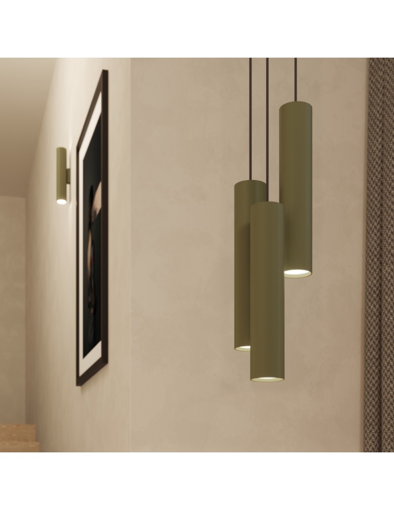 Pendant tube lamps - Sollux LAGOS 2 hanging lamp green olive SL.1485 - product kolory-swiatla.pl 11