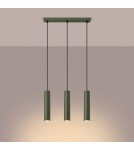 Pendant tube lamps - Sollux LAGOS 3L hanging lamp green olive SL.1486 - product 3