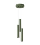 Pendant tube lamps - Sollux LAGOS 3P pendant lamp green olive SL.1487 - product 1