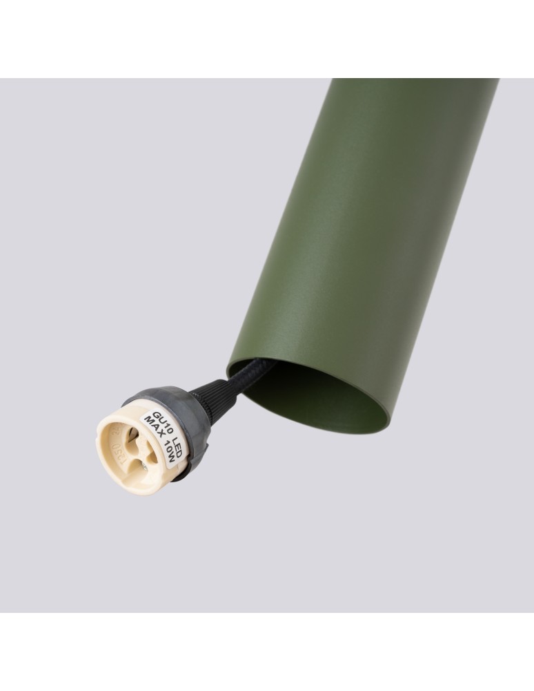 Pendant tube lamps - Sollux LAGOS 3P pendant lamp green olive SL.1487 - product kolory-swiatla.pl 5