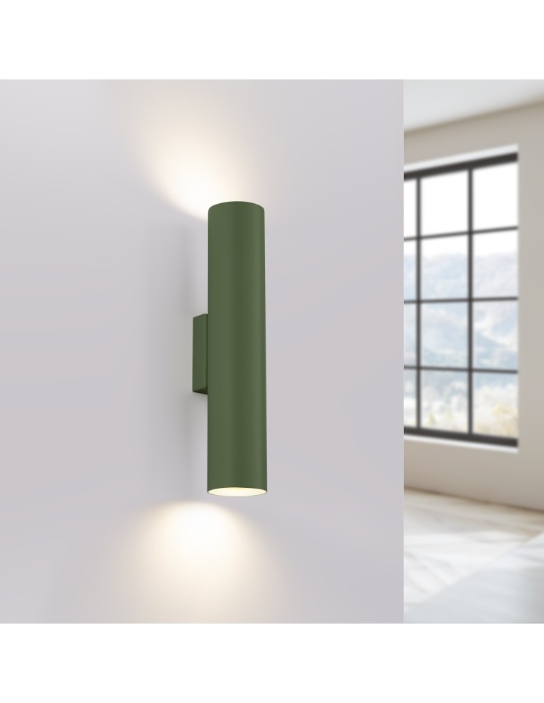 Tube wall lamps - Sollux Wall lamp LAGOS 2 olive green SL.1488 - product kolory-swiatla.pl 3