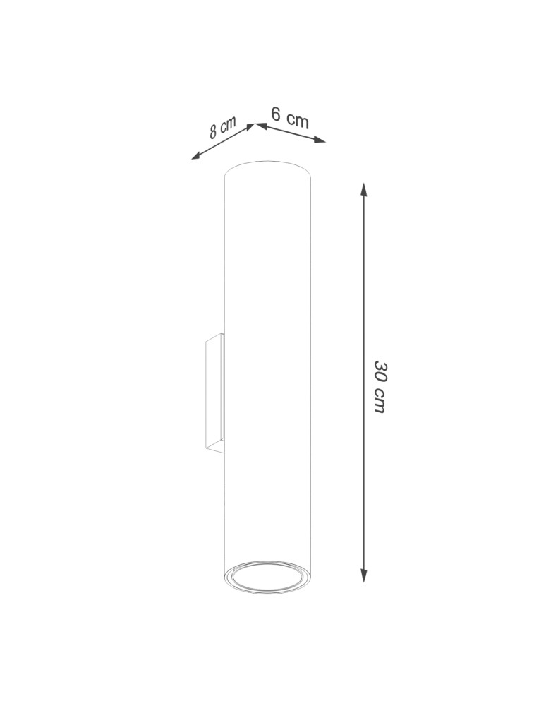 Tube wall lamps - Sollux Wall lamp LAGOS 2 olive green SL.1488 - product kolory-swiatla.pl 7