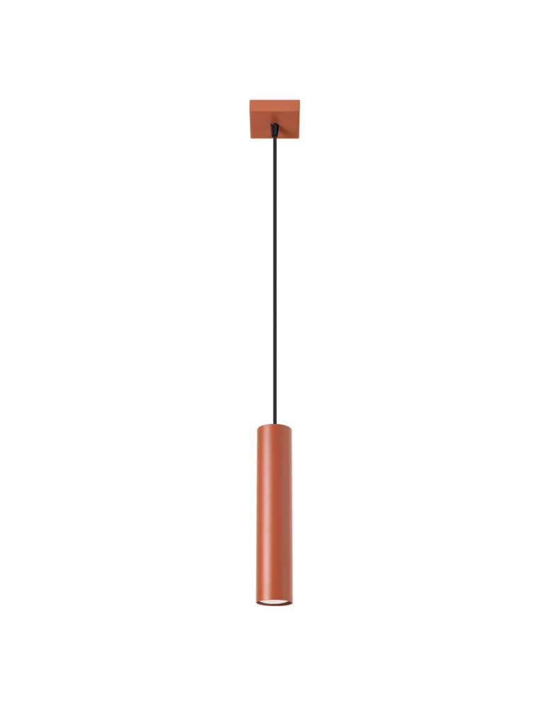 Pendant tube lamps - Sollux LAGOS 1 ochre red pendant lamp SL.1489 - product kolory-swiatla.pl 1