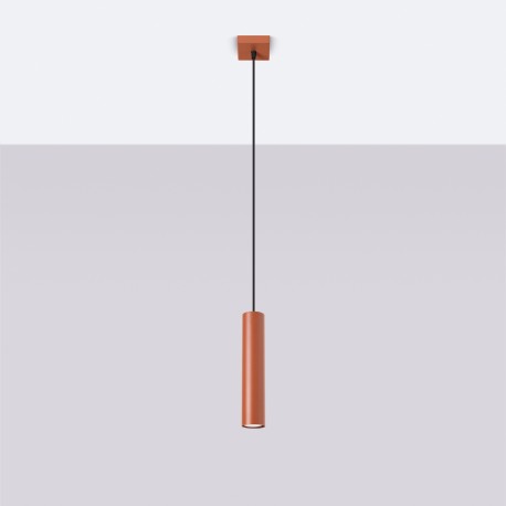Sollux Lampa wisząca LAGOS 1 ochra czerwona SL.1489