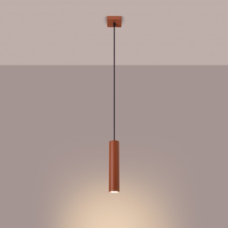 Sollux Lampa wisząca LAGOS 1 ochra czerwona SL.1489