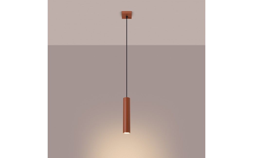 Sollux Lampa wisząca LAGOS 1 ochra czerwona SL.1489