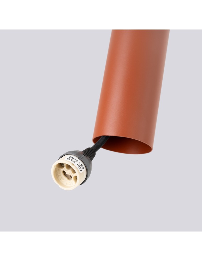 Pendant tube lamps - Sollux LAGOS 1 ochre red pendant lamp SL.1489 - product kolory-swiatla.pl 6
