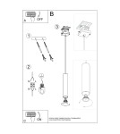 Pendant tube lamps - Sollux LAGOS 1 ochre red pendant lamp SL.1489 - product 9