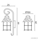 Outdoor wall lamps - SU-MA Toledo K 3012/1/R Wall lamp. - product 3