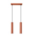 Pendant tube lamps - Sollux LAGOS 2 ochre red pendant lamp SL.1490 - product 1