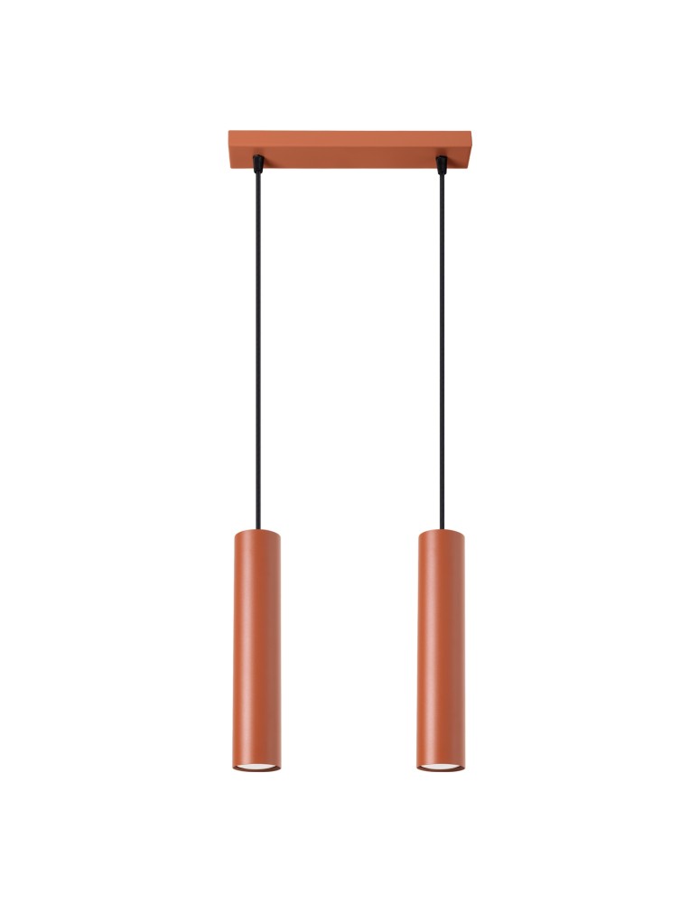 Pendant tube lamps - Sollux LAGOS 2 ochre red pendant lamp SL.1490 - product kolory-swiatla.pl 1