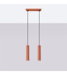 Pendant tube lamps - Sollux LAGOS 2 ochre red pendant lamp SL.1490 - product 2
