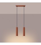 Pendant tube lamps - Sollux LAGOS 2 ochre red pendant lamp SL.1490 - product 3
