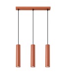 Pendant tube lamps - Sollux LAGOS 3L ochre red pendant lamp SL.1491 - product 1