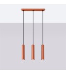 Pendant tube lamps - Sollux LAGOS 3L ochre red pendant lamp SL.1491 - product 2