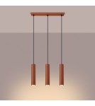 Pendant tube lamps - Sollux LAGOS 3L ochre red pendant lamp SL.1491 - product 3