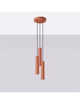 Sollux LAGOS 3P ochre red pendant lamp SL.1492 - product 2