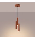 Pendant tube lamps - Sollux LAGOS 3P ochre red pendant lamp SL.1492 - product 3