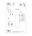 Tube wall lamps - Sollux Wall lamp LAGOS 2 ochre red SL.1493 - product 8