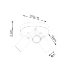 Adjustable ceiling lamps - spots - Sollux Plafond RING 3P beige SL.1497 - product 8