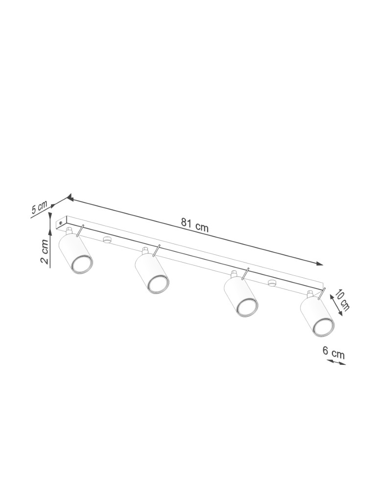 Adjustable ceiling lamps - spots - Sollux Plafond RING 4L beige SL.1498 - product kolory-swiatla.pl 9