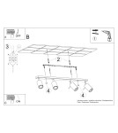 Adjustable ceiling lamps - spots - Sollux Plafond RING 4L beige SL.1498 - product 10