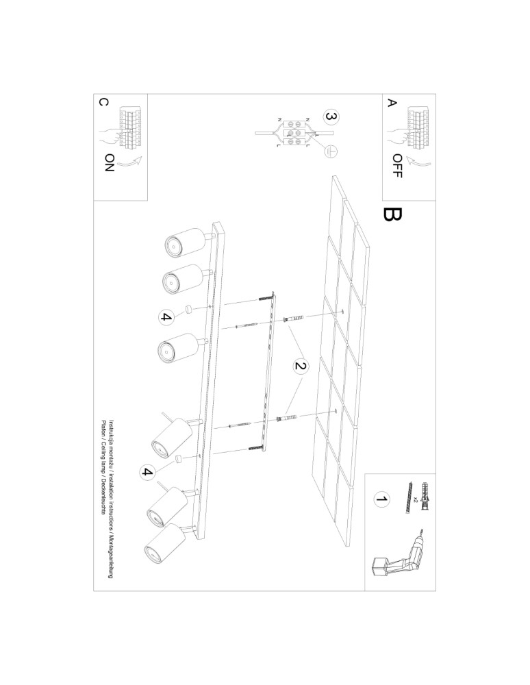 Adjustable ceiling lamps - spots - Sollux Plafond RING 6L beige SL.1499 - product kolory-swiatla.pl 10