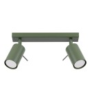Adjustable ceiling lamps - spots - Sollux Plafond RING 2 olive green SL.1501 - product 1