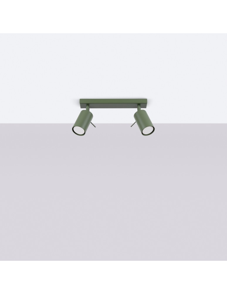 Adjustable ceiling lamps - spots - Sollux Plafond RING 2 olive green SL.1501 - product kolory-swiatla.pl 2
