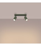 Adjustable ceiling lamps - spots - Sollux Plafond RING 2 olive green SL.1501 - product 3