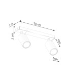 Adjustable ceiling lamps - spots - Sollux Plafond RING 2 olive green SL.1501 - product 9