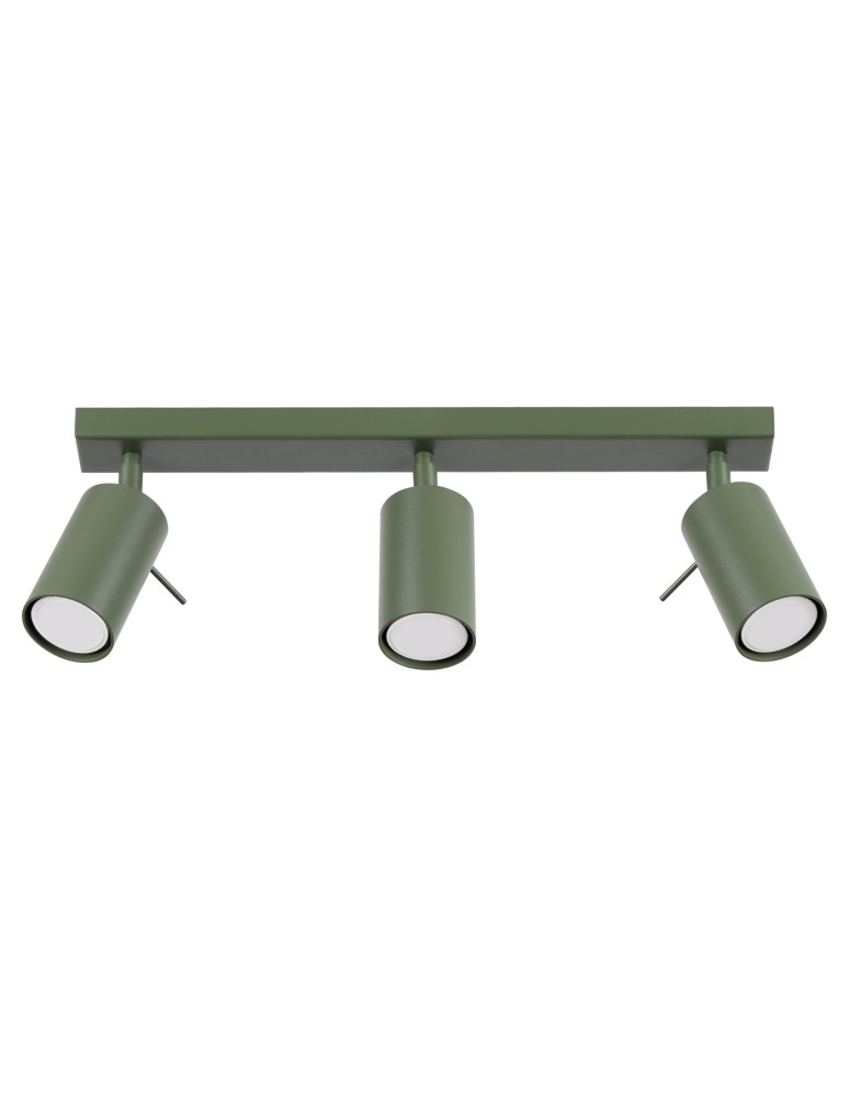Adjustable ceiling lamps - spots - Sollux Plafond RING 3L olive green SL.1502 - product kolory-swiatla.pl 1
